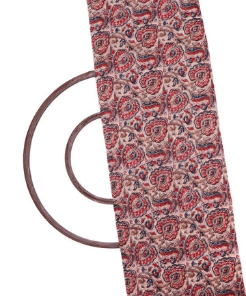 white color kalamkari print chanderi fabric